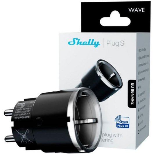 Enchufe inteligente Shelly W Plug S LR WLAN Z-Wave Control por voz y consumo