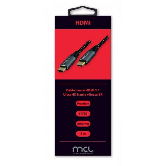Cable HDMI 2.1 MCL 2 metros 8K/4K@120Hz 48 Gbps
