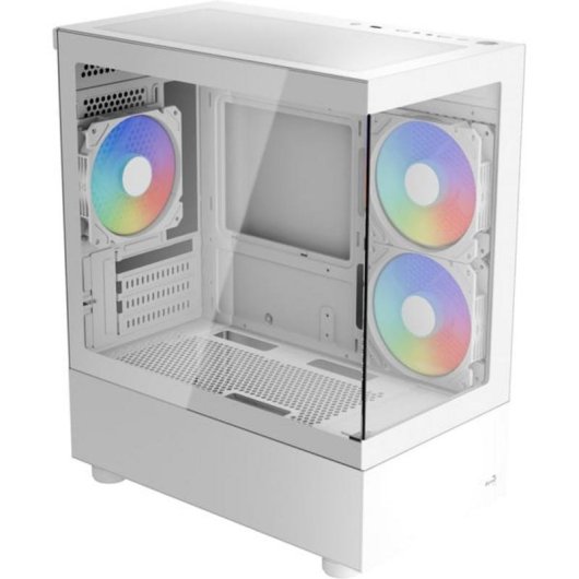 Caja PC Aerocool Viewport Mini ARGB Blanco Cristal Templado