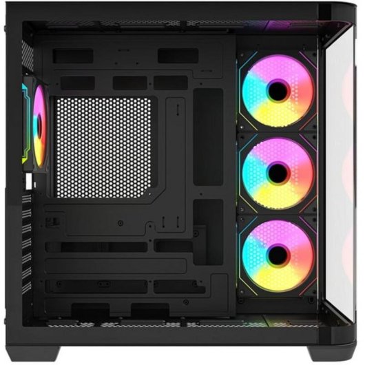 Boîtier PC Krux Tano Tour Mid avec panneau panoramique et 4 ventilateurs ARGB
