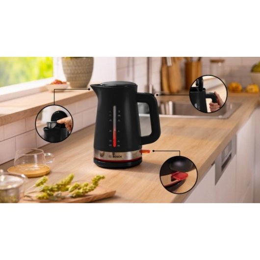 Chaleira elétrica Bosch TWK4M223 1.7L 2400W Sem fios