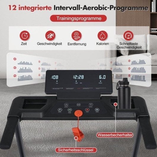 Tapis roulant pliable Rolipo N884P 12 km/h 120 kg 8% 3,0 HP