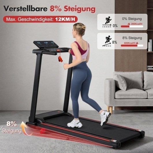 Tapis roulant pliable Rolipo N884P 12 km/h 120 kg 8% 3,0 HP