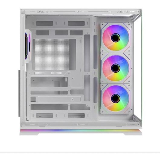 Caja PC Krux Atron Torre Midi Blanca ATX Panel Vidrio Templado ARGB