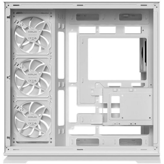 Caja PC Krux Atron Torre Midi Blanca ATX Panel Vidrio Templado ARGB
