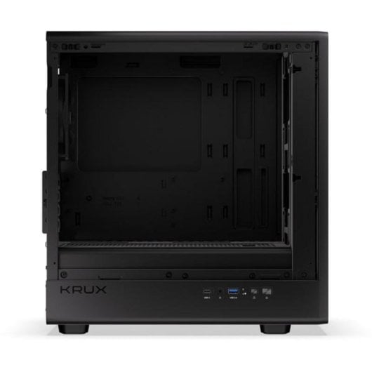 Boîtier PC Krux Helio microATX Noir/Bois Verre Trempé
