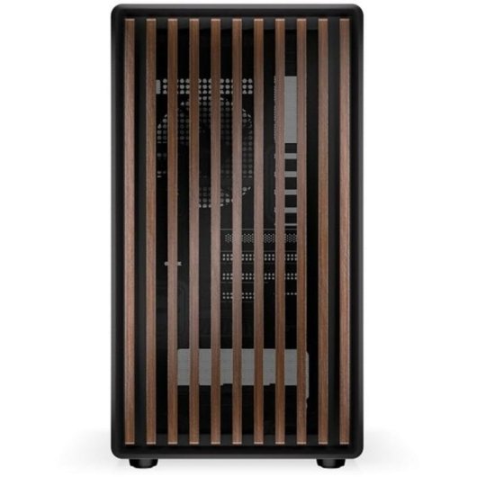Boîtier PC Krux Helio microATX Noir/Bois Verre Trempé