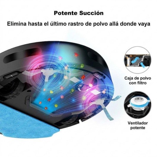 Aspirapolvere senza Fili Liectroux N7S 4000Pa 600ml 4400mAh 120 min WiFi APP