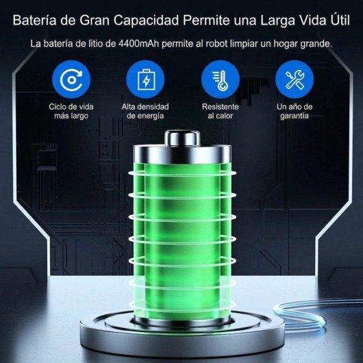 Aspirapolvere senza Fili Liectroux N7S 4000Pa 600ml 4400mAh 120 min WiFi APP