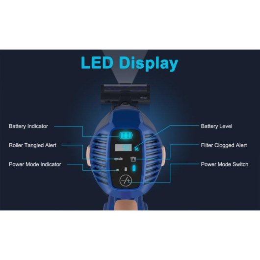 Aspiradora sin Cable Rolipo Rolipo 300W 4000mAh 2 en 1 Filtro HEPA Azul