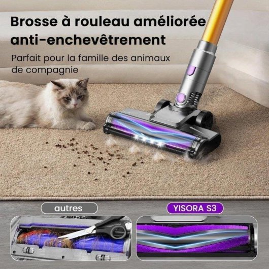 Aspirapolvere senza Fili Rolipo S3P 250W Leggero 2,5 kg Viola e Oro