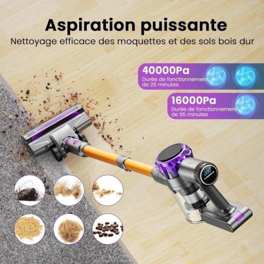 Aspirapolvere senza Fili Rolipo S3P 250W Leggero 2,5 kg Viola e Oro