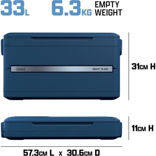 Nevera Coleman Snap'N Go 35QT Refrigeración Pasiva 33 L Azul