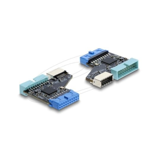 Adaptador DeLOCK USB 3.0 Interno 20 Pines a 2x USB 3.0 y Type-E Key A