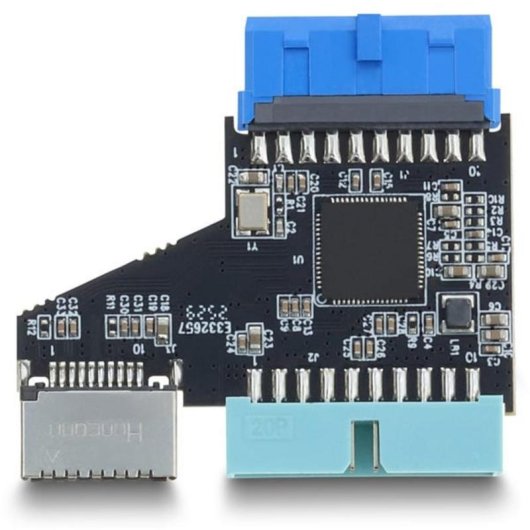 Adaptador DeLOCK USB 3.0 Interno 20 Pines a 2x USB 3.0 y Type-E Key A