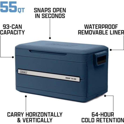 Nevera Plegable Coleman Snap'N Go 55QT 52 Litros Refrigeración Pasiva