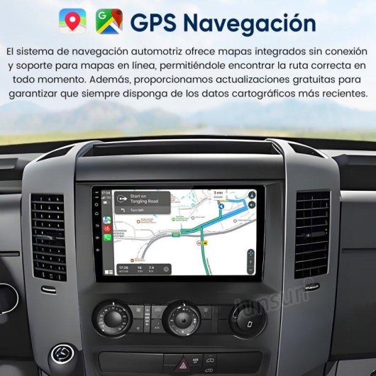 Autorradio Junsun Android 15.0 6+128GB 10" Táctil CarPlay GPS para Mercedes-Benz Sprinter VW Crafter