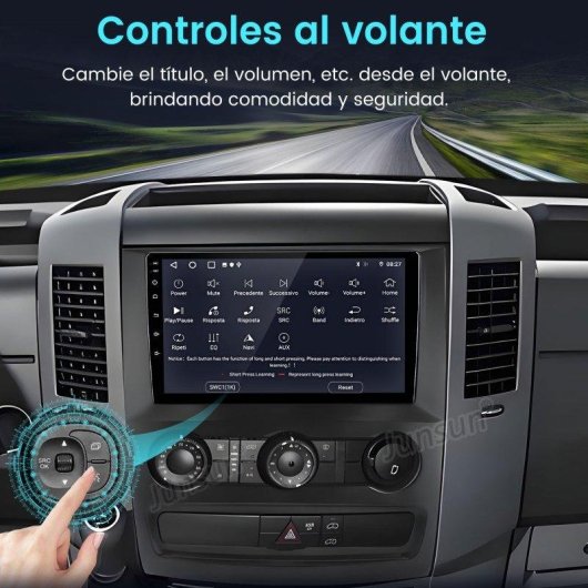 Autorradio Junsun Android 15.0 6+128GB 10" Táctil CarPlay GPS para Mercedes-Benz Sprinter VW Crafter
