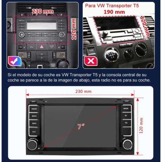 Autoradio Junsun Android 15 7" CarPlay GPS DAB+ Bluetooth VW Touareg 7L 2002-2010