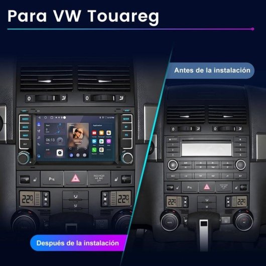 Autoradio Junsun Android 15 7" CarPlay GPS DAB+ Bluetooth VW Touareg 7L 2002-2010