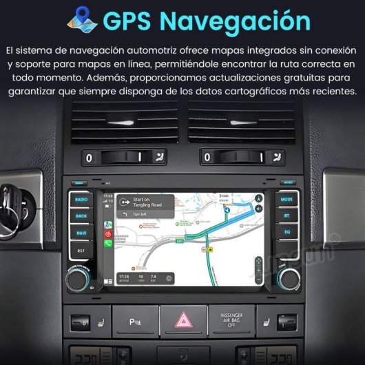 Autoradio Junsun Android 15 7" CarPlay GPS DAB+ Bluetooth VW Touareg 7L 2002-2010