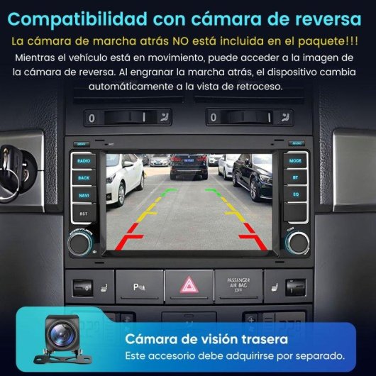 Autoradio Junsun Android 15 7" CarPlay GPS DAB+ Bluetooth VW Touareg 7L 2002-2010