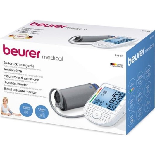 Esfigomanómetro Beurer BM 49 Brazo Superior Parlante Blanco