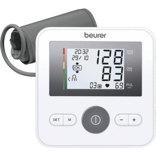 Esfigomanómetro de brazo Beurer BM 27+ con brazalete 22-42 cm y conexión USB