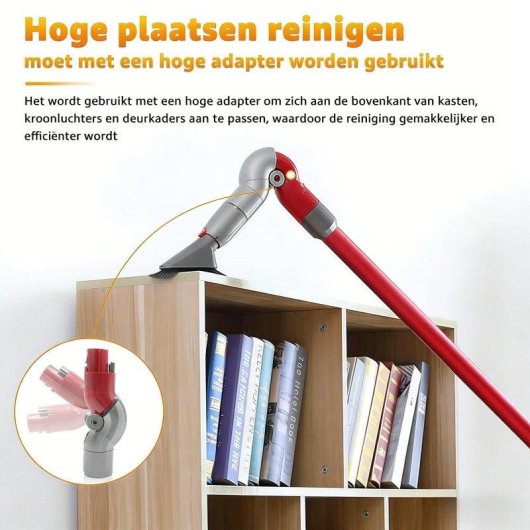 Adattatore angolare Blossom compatibile con Dyson V7 V8 V10 V11 V15 90° Rosso