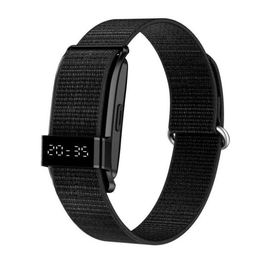 Bracciale attività Blossom S18 Nero IP68 45 Giorni Nylon Cardio Ossigeno Sonno