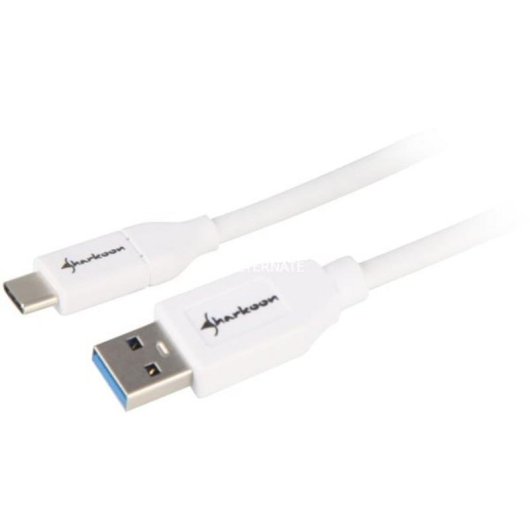 Cable USB 3.1 Gen 2 Sharkoon USB-A a USB-C Blanco 50 cm