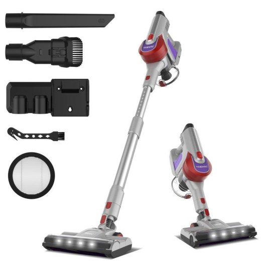Aspirapolvere senza Fili Rolipo TASVAC S8 110 cm LED Rosso Spazzola Morbida