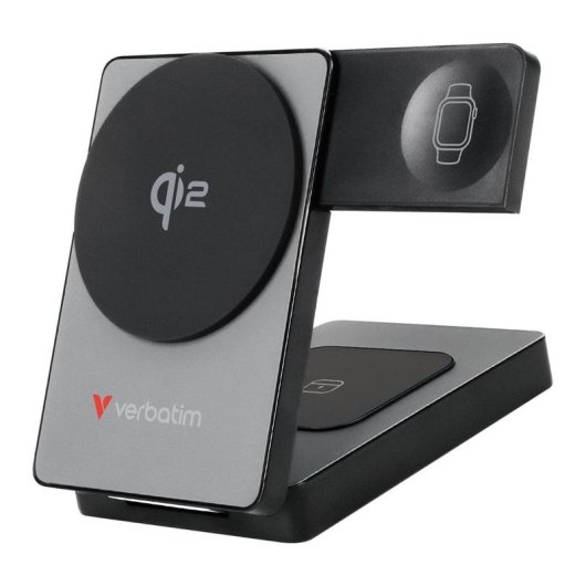 Batería externa Verbatim Qi2 Inalámbrica 5000 mAh Power Delivery 3.0 20W Gris