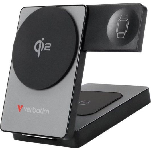 Batería externa Verbatim Qi2 Inalámbrica 5000 mAh Power Delivery 3.0 20W Gris