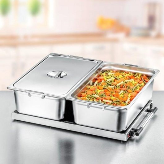 Calientaplatos Rommelsbacher WPR 407/E 400W Acero Inoxidable y Negro