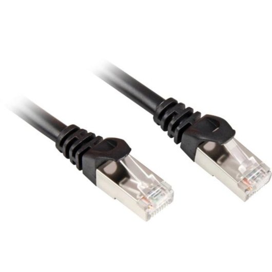 Cable de parche RJ45 Cat.6 SFTP Sharkoon 1,5 m negro