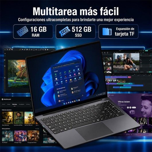 Portátil Funyet 15,6" Intel Core M3-8100Y 16GB 512GB SSD Windows 11 Pro