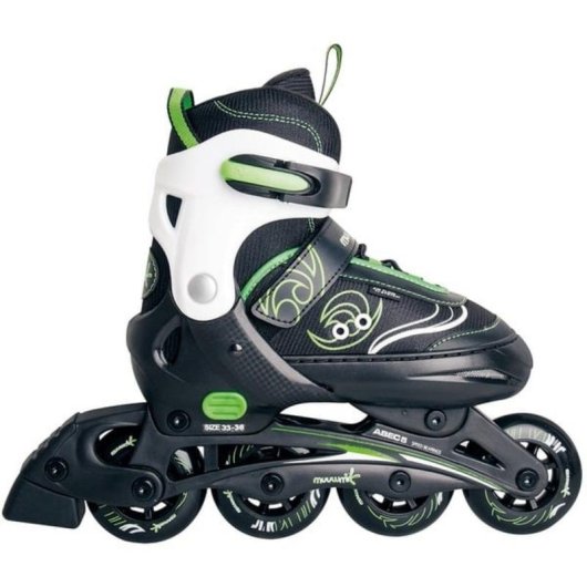 Inline-Skates Muuwmi Kinder verstellbar Größe 29-32 grün/schwarz