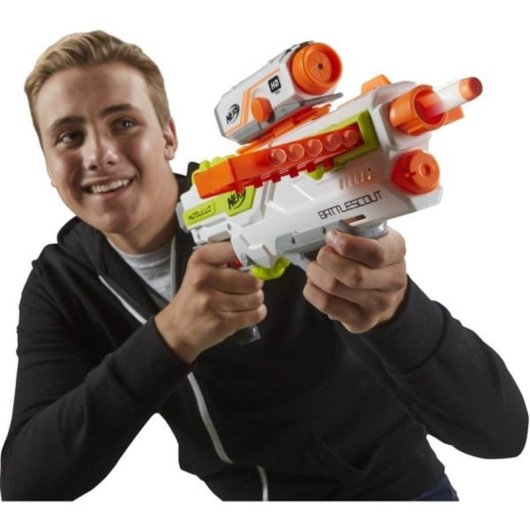 Pistola Nerf Hasbro Modulus BattleScout ICS-10 com Câmara HD