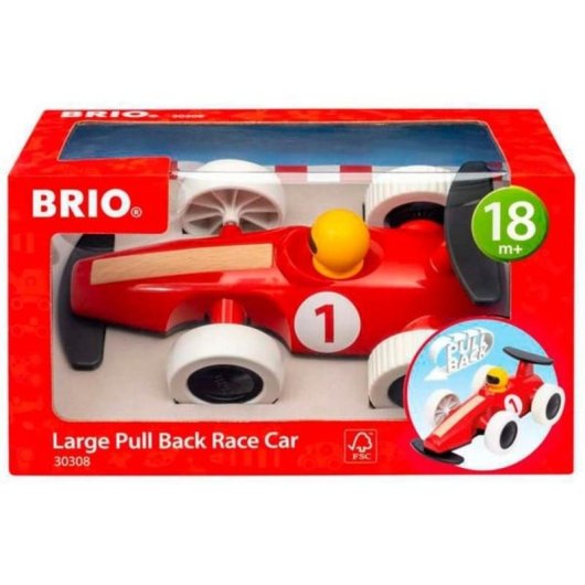 Coche de Carreras BRIO con Motor Pull-Back para Niños