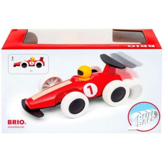 Coche de Carreras BRIO con Motor Pull-Back para Niños