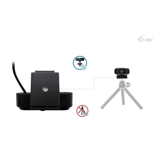 Cámara web i-tec SOLOMON 200 Full HD 1080p con micrófonos y obturador de privacidad