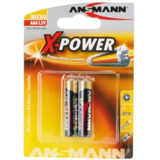 Pila Alcalina Ansmann X-Power Micro AAA 1,5 V