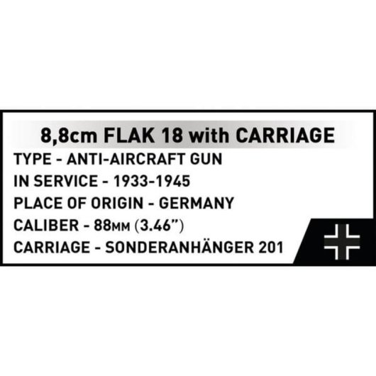 COBI Juegos de construcción 8.8 cm Flak 18 COBI-3140 360 piezas