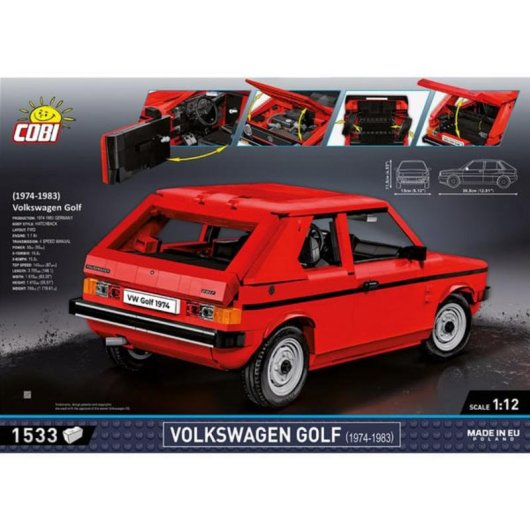 COBI Volkswagen Golf 1974-1983 COBI-24359 1533 pezzi