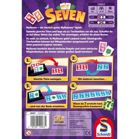 Jeu de Société Schmidt Spiele MySeven 2-4 Joueurs