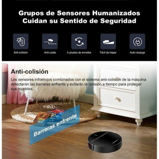 Aspirapolvere Robot Liectroux M7spro 4000Pa 2h Autonomia WiFi App Nero