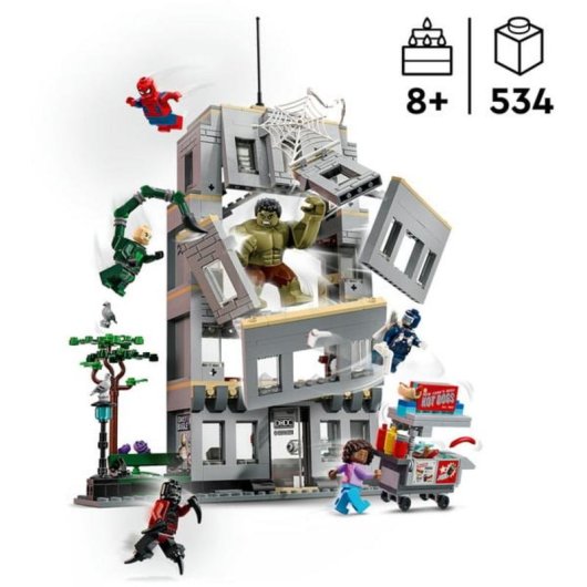 Set de construcción LEGO Marvel 76350 Spider-Man vs Hulk con 5 minifiguras