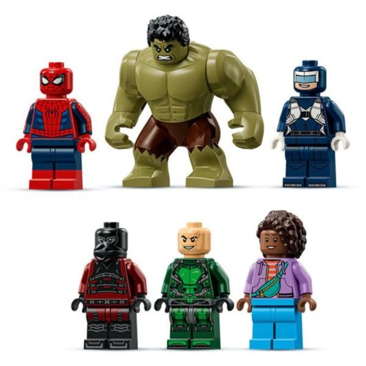 Set de construcción LEGO Marvel 76350 Spider-Man vs Hulk con 5 minifiguras