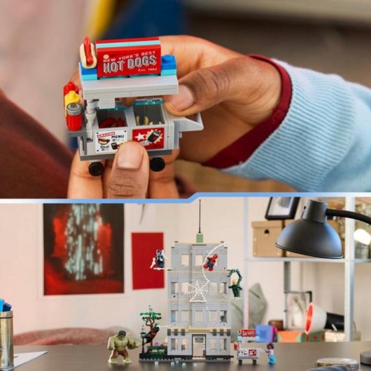 Set de construcción LEGO Marvel 76350 Spider-Man vs Hulk con 5 minifiguras